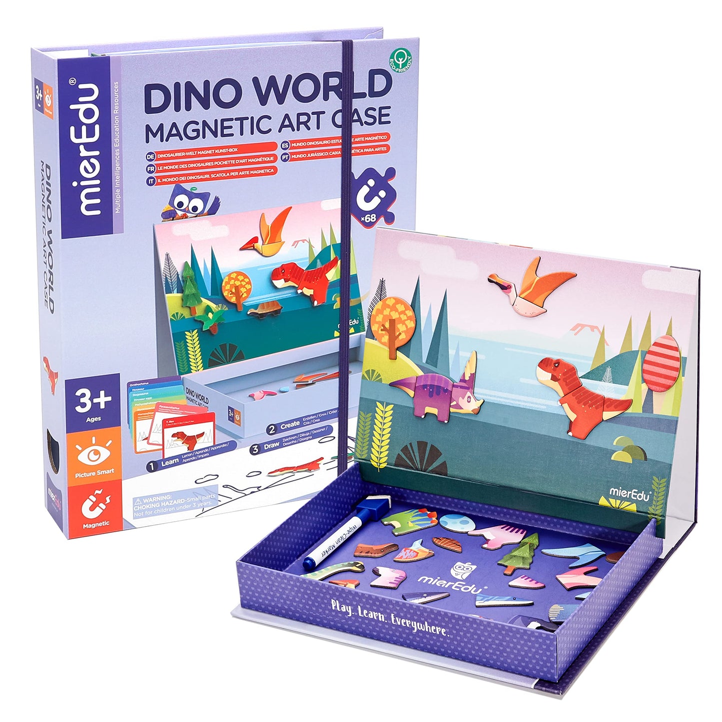 Magnetic Art Case Dino World