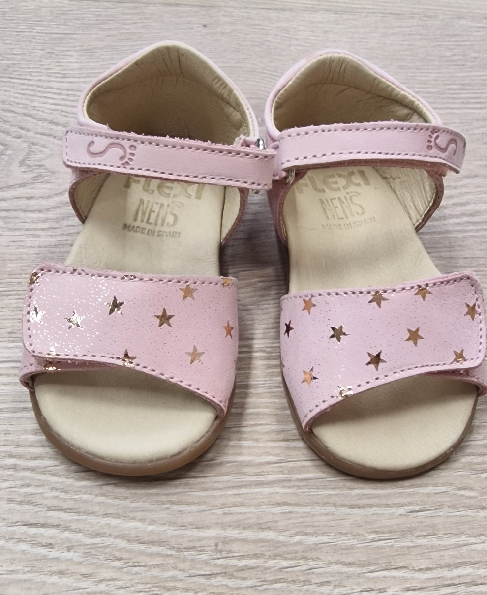 Sandalia Rosa Estrellas Piso Hilda Barefoot - Flexi Nens