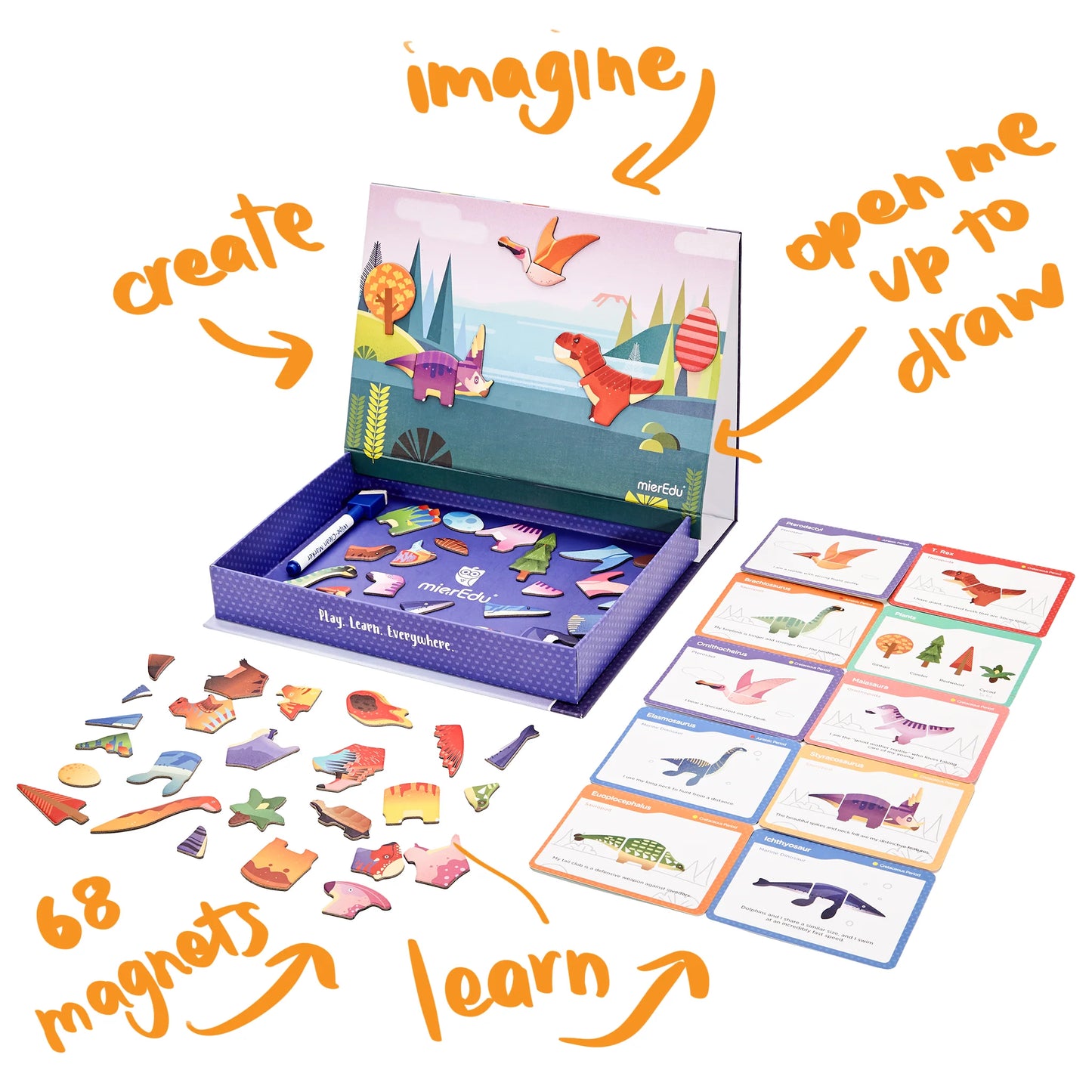 Magnetic Art Case Dino World